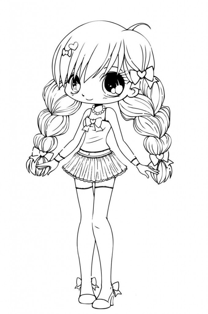 Chibi Girls Coloring Pages
 Free Printable Chibi Coloring Pages For Kids