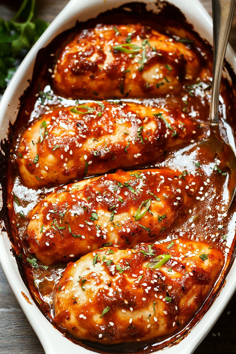Chicken Breasts Recipes
 Baked Chicken Breasts with Sticky Honey Sriracha Sauce