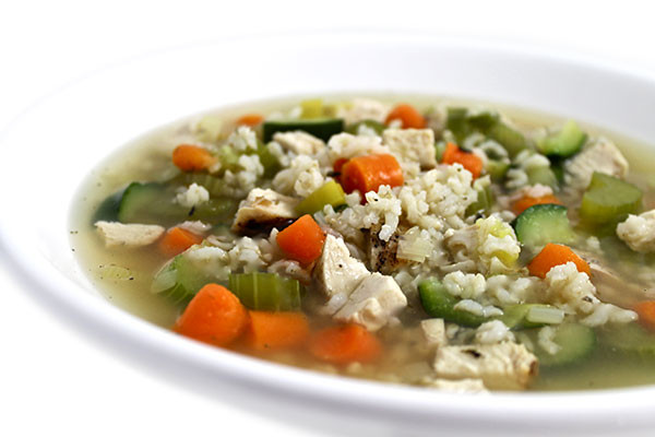 Chicken Vegetable Rice Soup
 ﻿Chicken Brown Rice and Ve able Soup with Weight