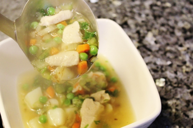 Chicken Vegetable Rice Soup
 Weeknight Chicken Ve able Rice Soup