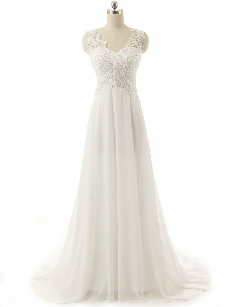 Chiffon Wedding Gown
 Wedding Dress A Line Chiffon and Lace Wedding Dress