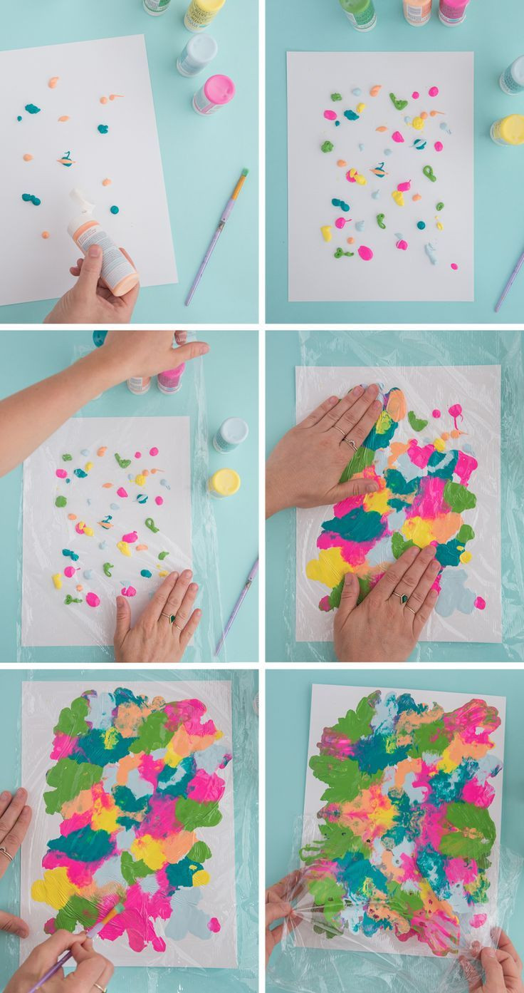 Child Art And Craft
 Smushed Paint Art Project for Kids