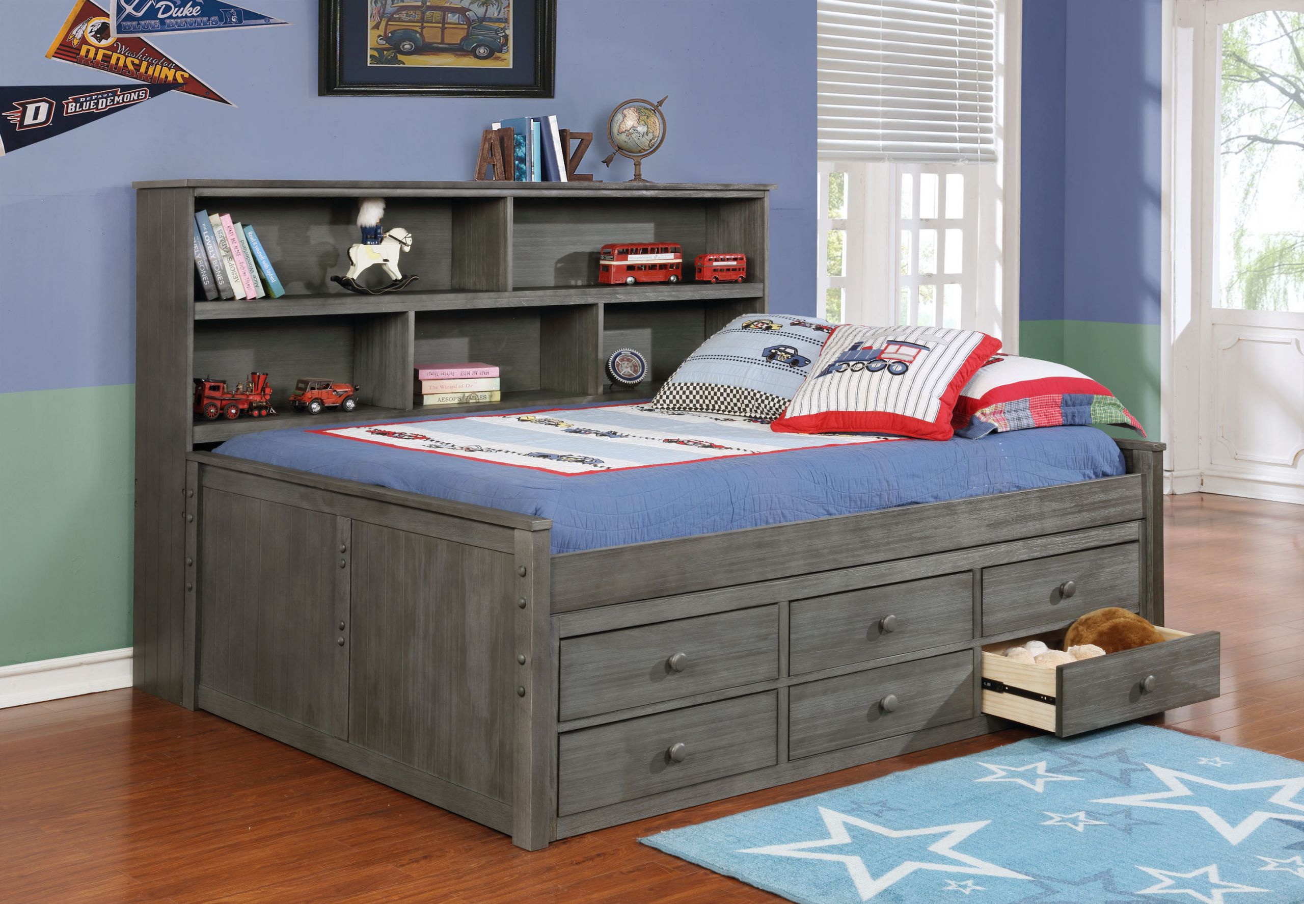 Child Bed With Storage
 Full Size Bookcase Lounge Bed