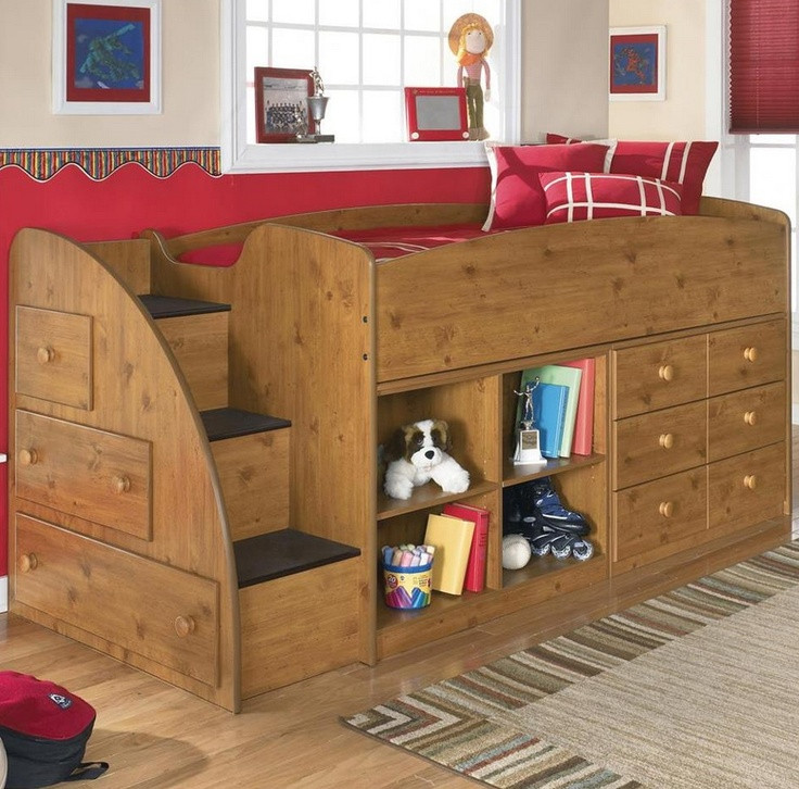 Child Bed With Storage
 Storage loft kids bed King Louis
