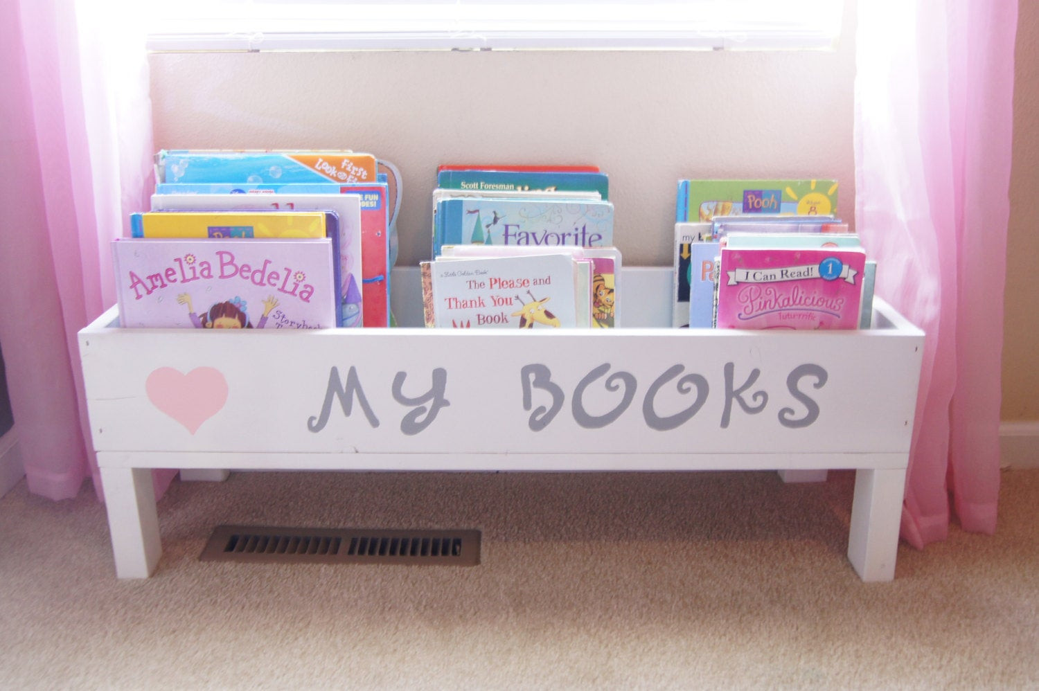 Child Book Storage
 Nursery book shelf baby nursery storage bin kids storage
