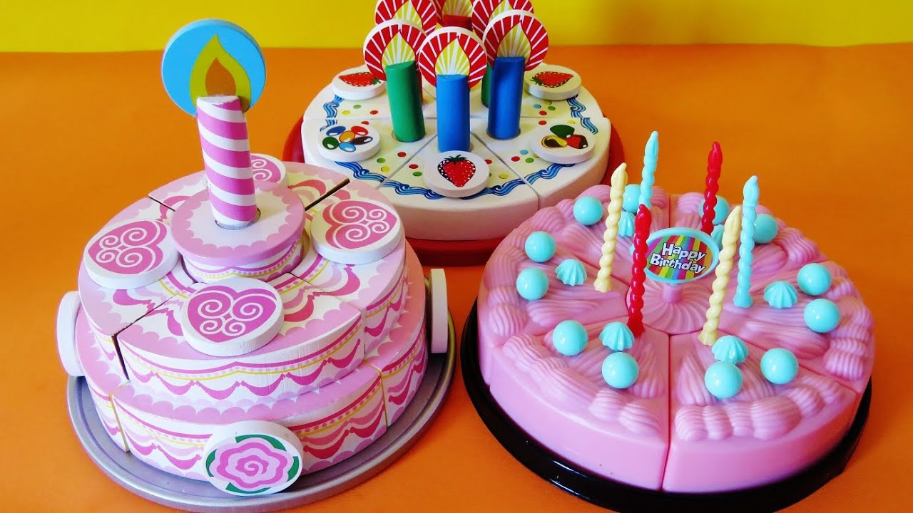 Children Birthday Cakes
 Toy velcro cutting birthday cakes strawberry cream