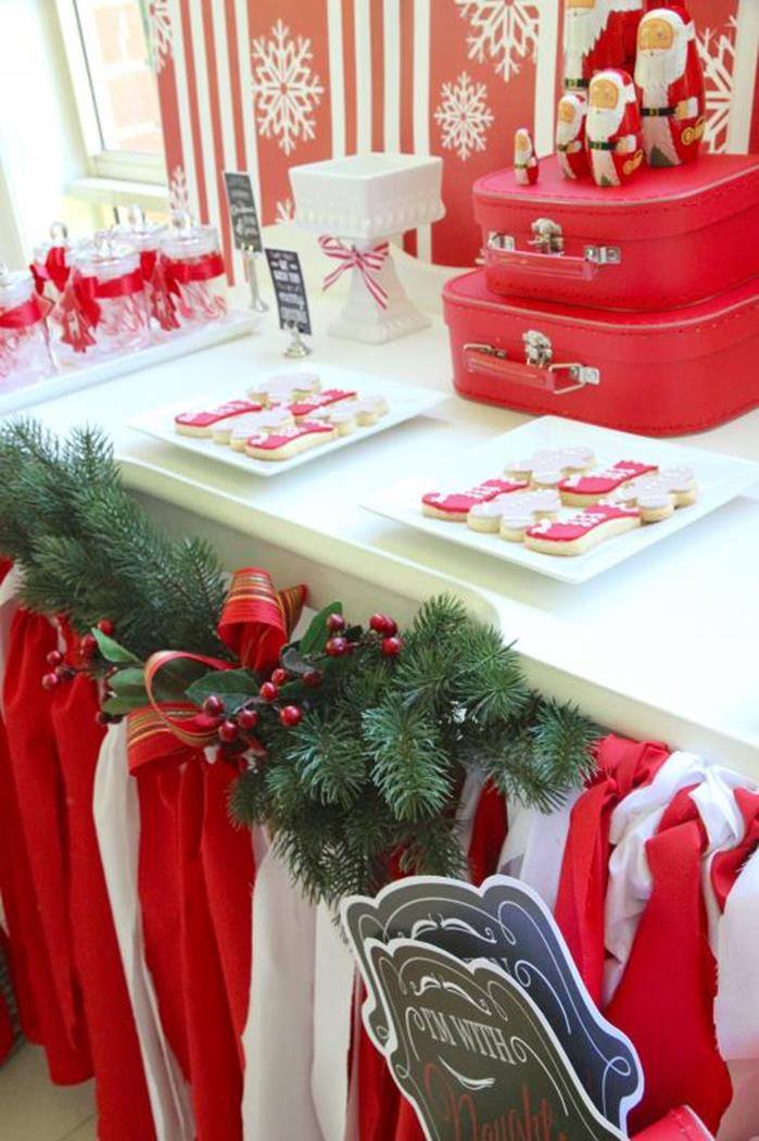 Children'S Holiday Party Ideas
 Kara s Party Ideas Red and White Christmas Party Ideas