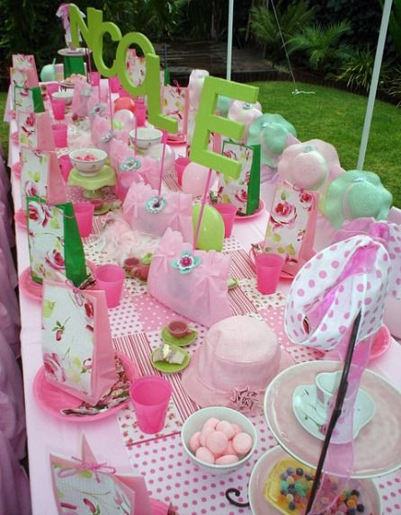 Childrens Tea Party Ideas
 Love the name across the table