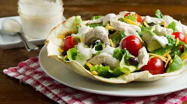 Chilis Salad Dressings
 Chicken Tostado Salad with Chili spiced Ranch Dressing