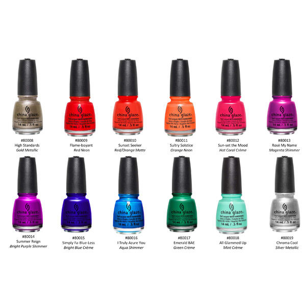 China Glaze Nail Colors
 China Glaze Nail Lacquer SUMMER REIGN Collection Full