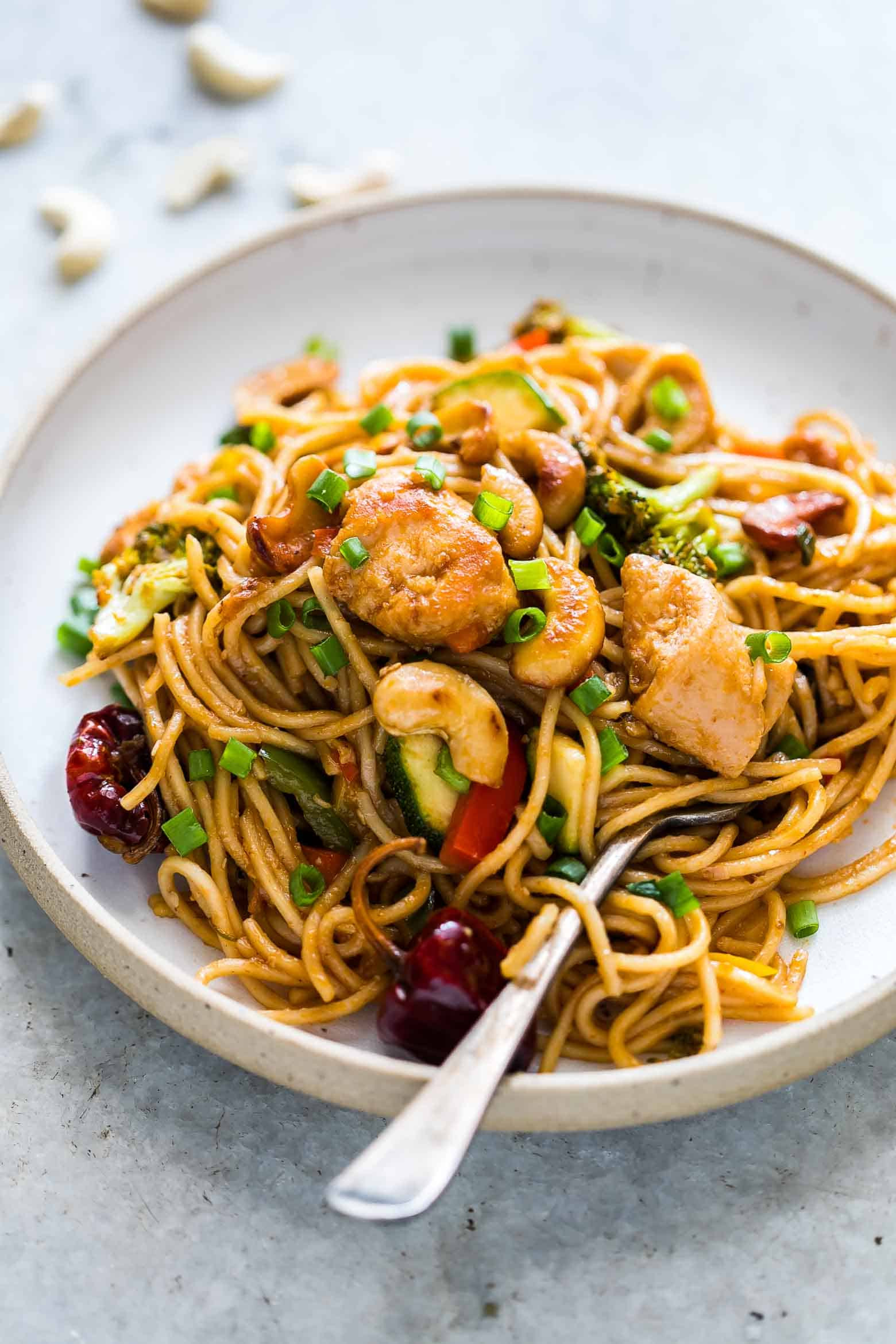 Chinese Fried Noodles
 Chinese Cashew Chicken Noodles Stir Fry Under 30 minutes