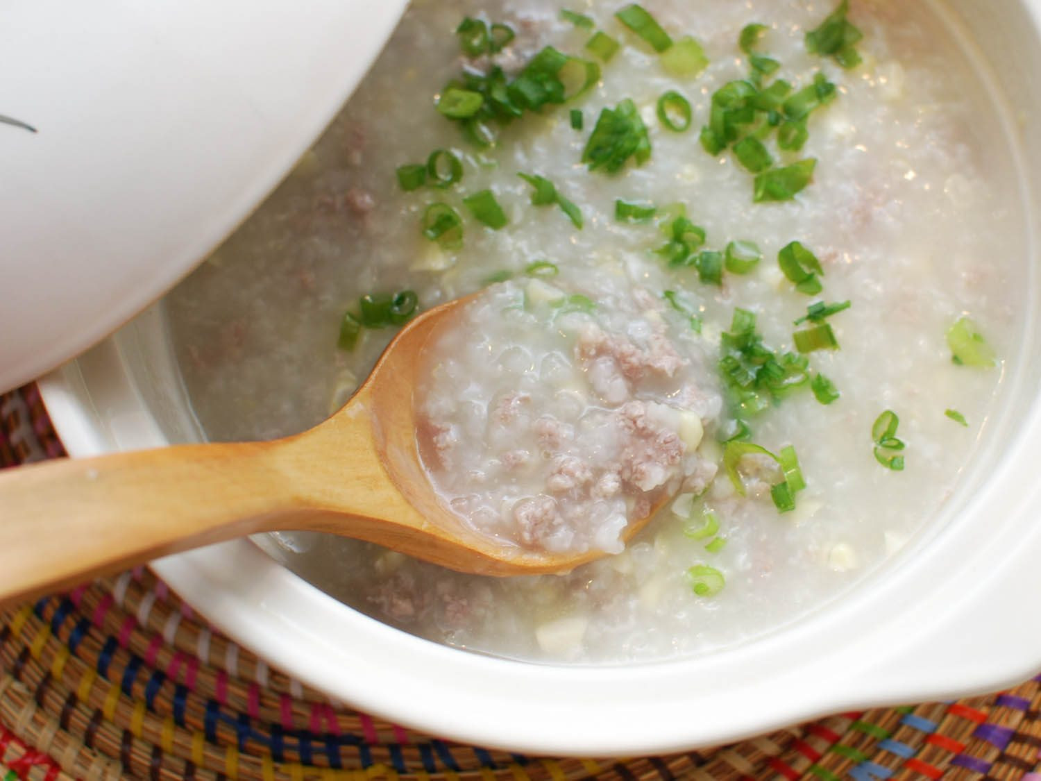 Chinese Porridge Recipes
 Ground Pork and Corn Congee Chinese Rice Porridge Recipe