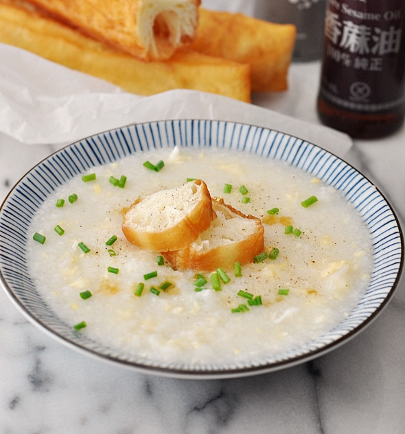 Chinese Porridge Recipes
 Chinese Egg Drop Soup Rice Porridge Style aka Congee