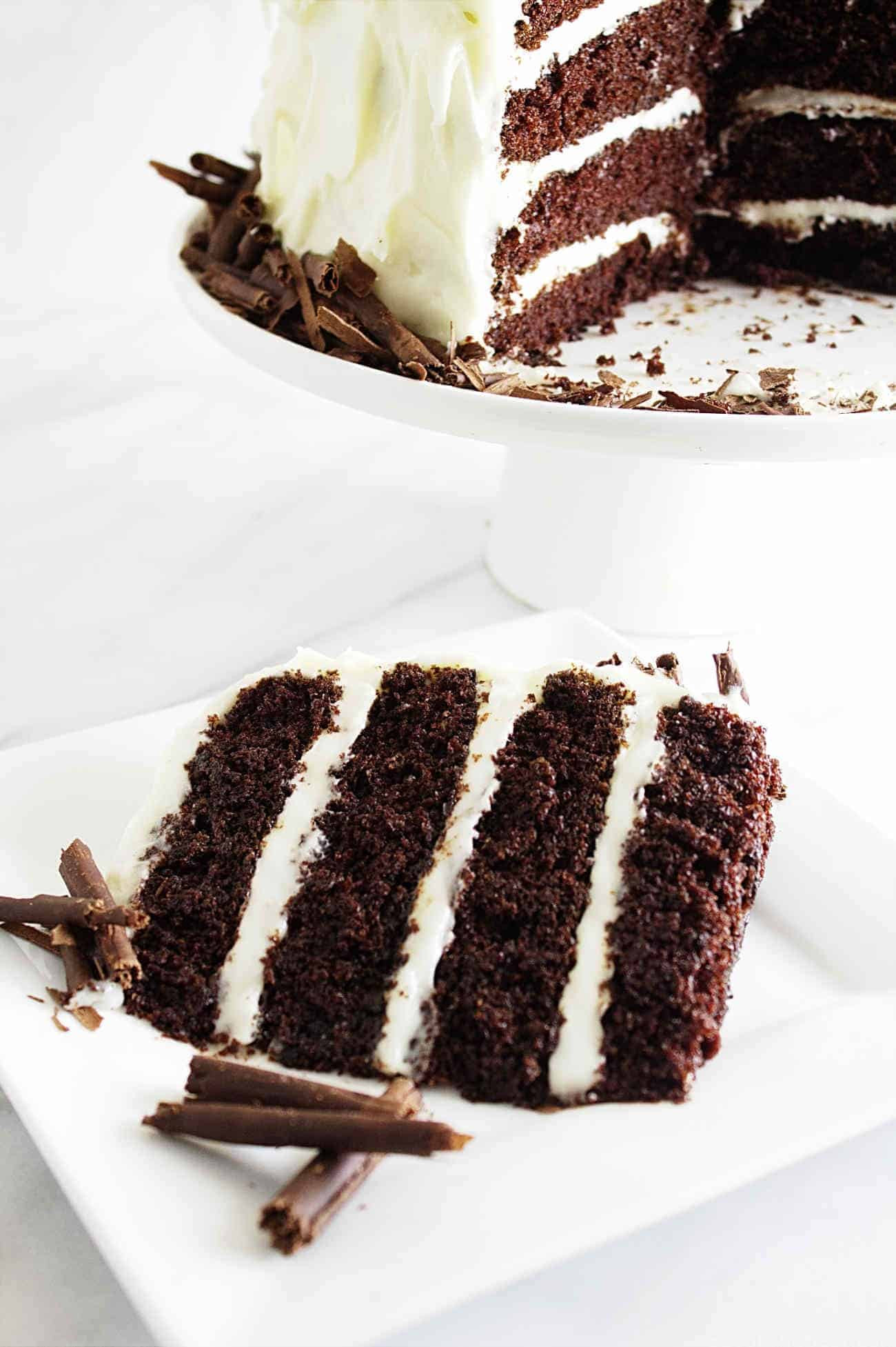 Chocolate Cake White Frosting
 Intense Chocolate Cake with Cream Cheese Frosting Savor
