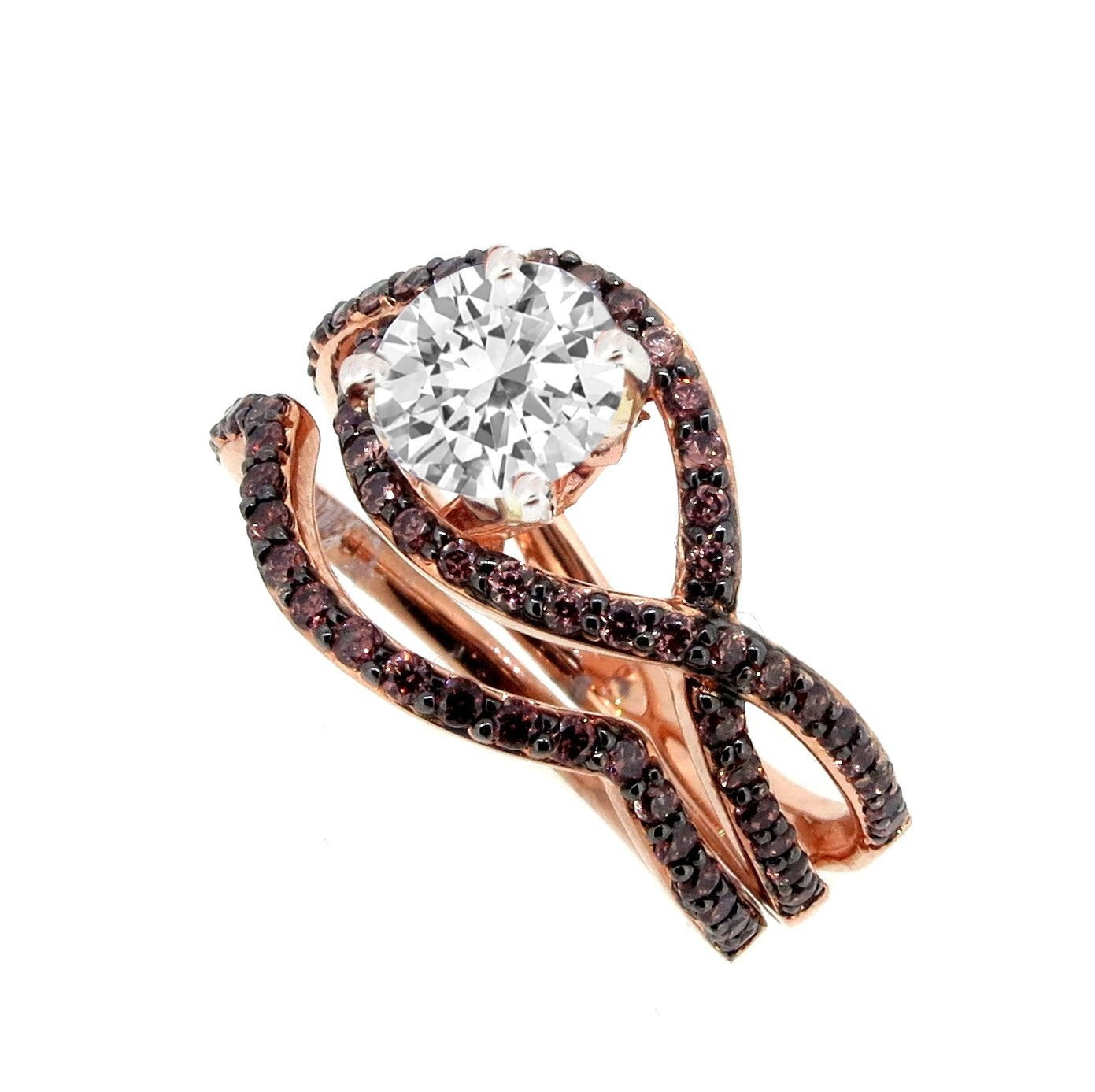 Chocolate Diamonds Wedding Rings
 Unique Infinity Chocolate Brown Diamond Engagement and