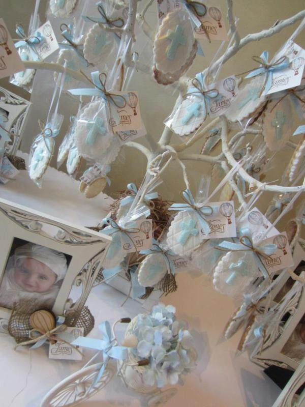 Christening Party Ideas For Baby Boy
 Kara s Party Ideas Hot Air Balloon Up Boy Christening