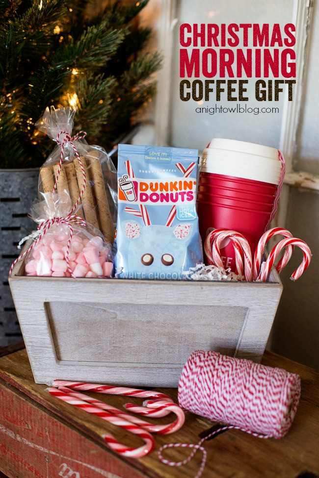 Christmas Gift Basket Ideas Pinterest
 Christmas Morning Coffee Gift Basket