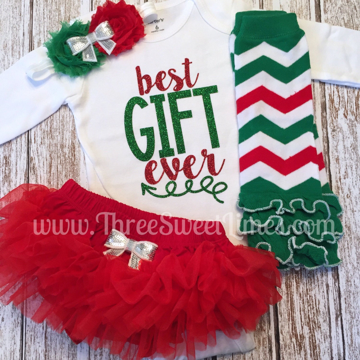 Christmas Gifts For Newborn Baby
 Baby Girl Christmas Outfit Best Gift Ever by ThreeSweetLimes