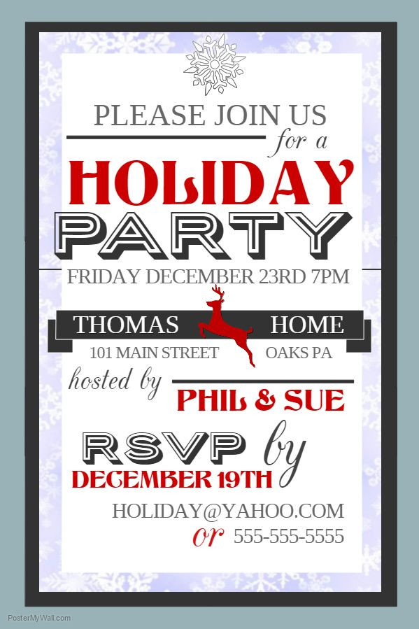 Christmas Party Posters Ideas
 Christmas Holiday Party Event Poster Template