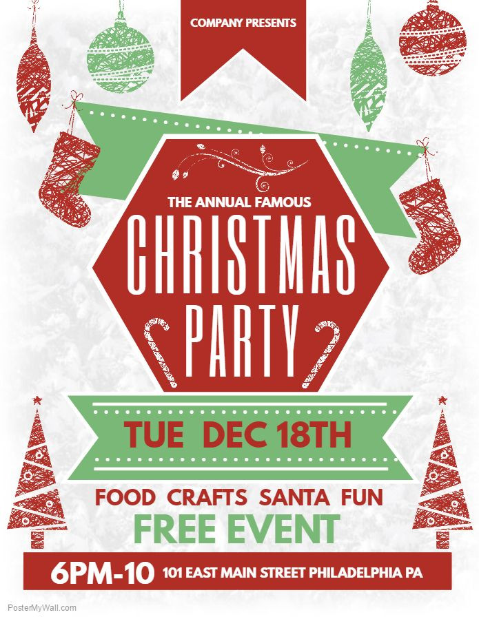 Christmas Party Posters Ideas
 Christmas Party Event Poster Template