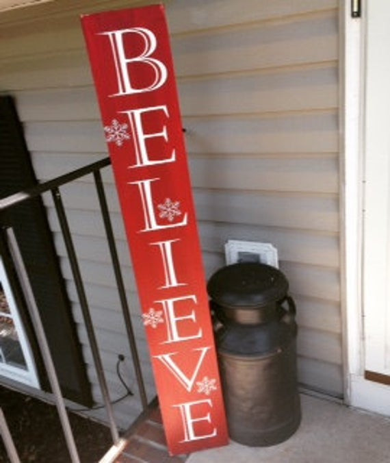 Christmas Porch Signs
 Porch Sign Front Porch Sign Believe Sign by