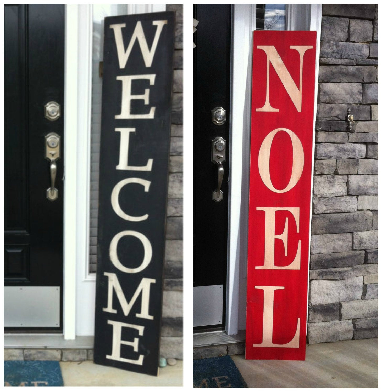 Christmas Porch Signs
 Reversible Front Porch Sign Wel e sign Christmas