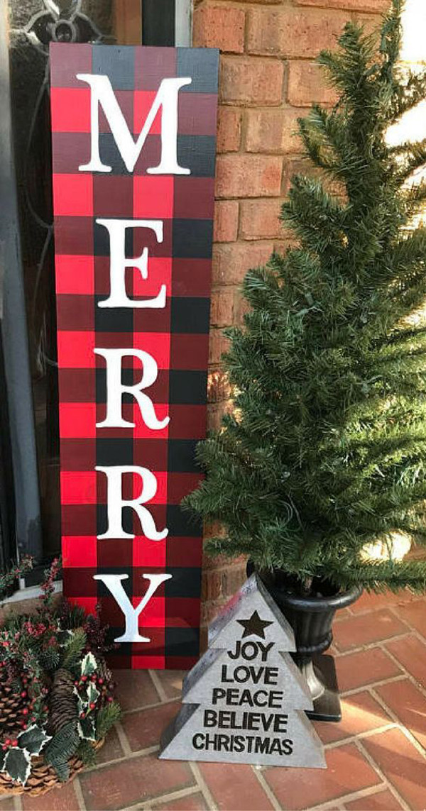 Christmas Porch Signs
 25 Cool Ways To Create Merry Christmas Signs