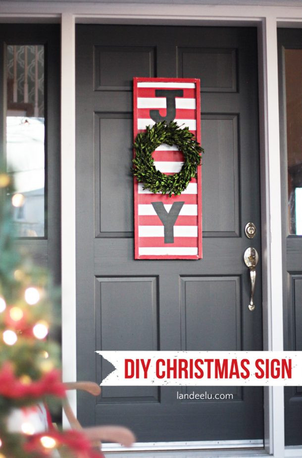 Christmas Signs DIY
 JOY DIY Christmas Sign landeelu