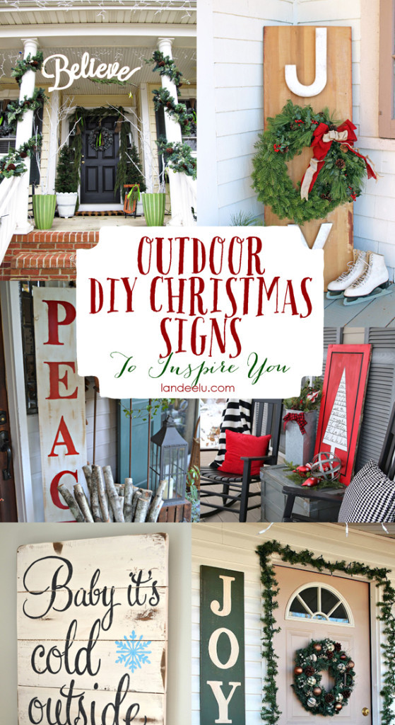 Christmas Signs DIY
 15 DIY Christmas & Holiday Decorations