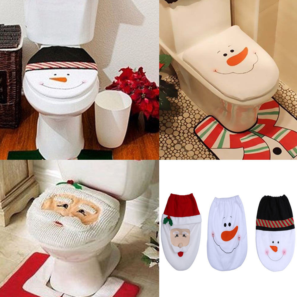 Christmas Toilet Seat
 Christmas Holiday Decoration Santa Snowman Toilet Seat Lid