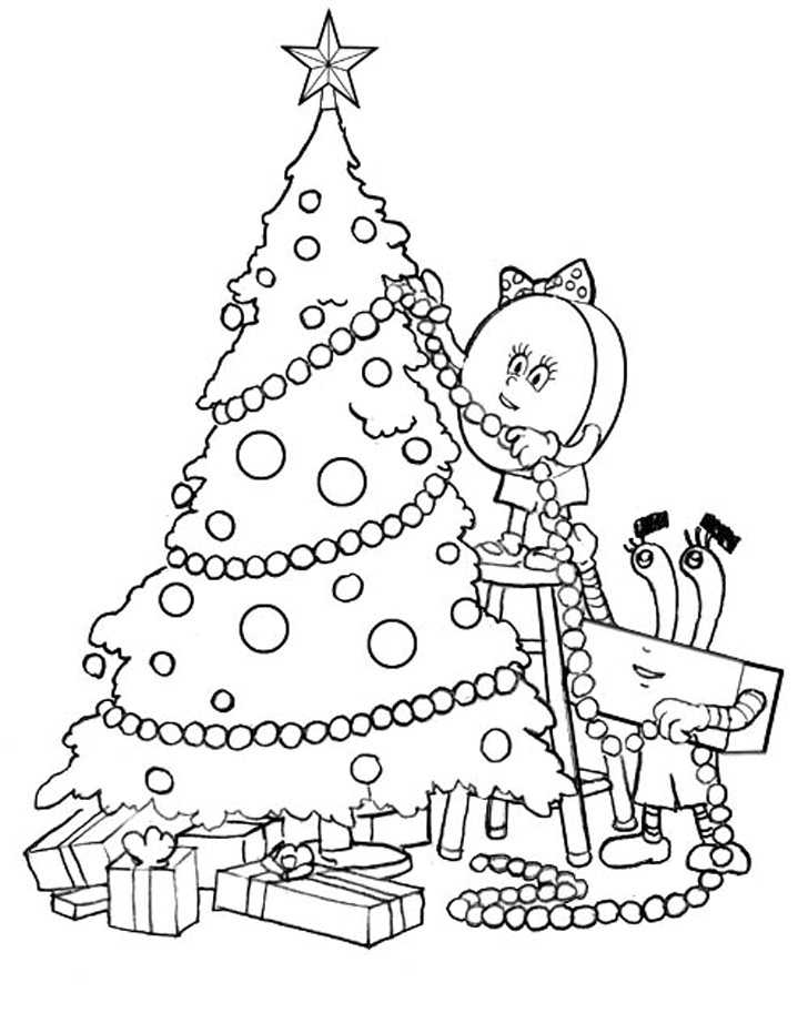 Christmas Tree Coloring Pages For Kids
 FUN & LEARN Free worksheets for kid ภาพระบายสี วัน