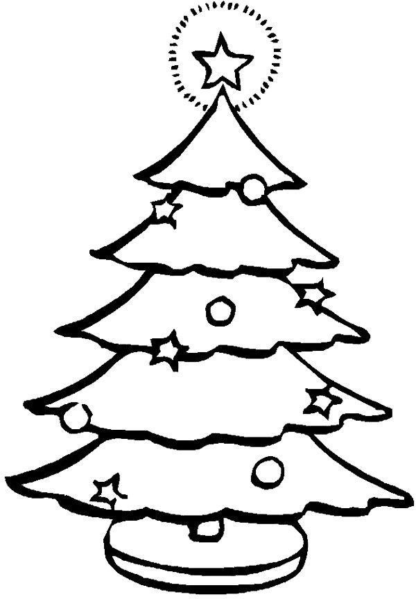 Christmas Tree Coloring Pages For Kids
 22 best Malebog for børn images on Pinterest