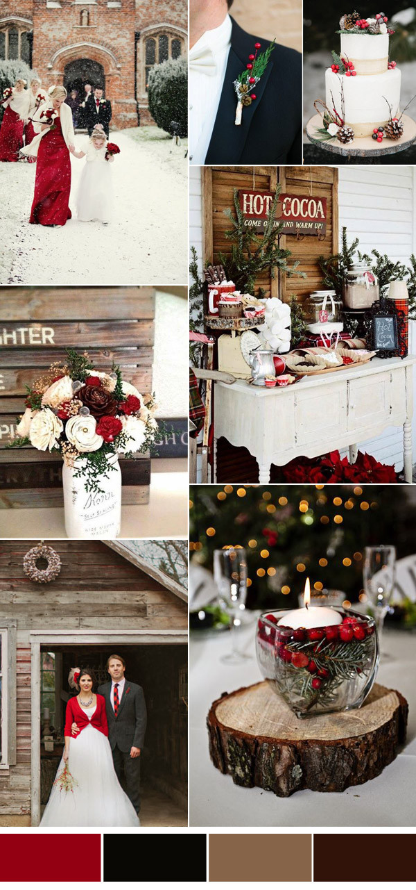 Christmas Wedding Colors
 Top 10 Winter Wedding Color bos 2016