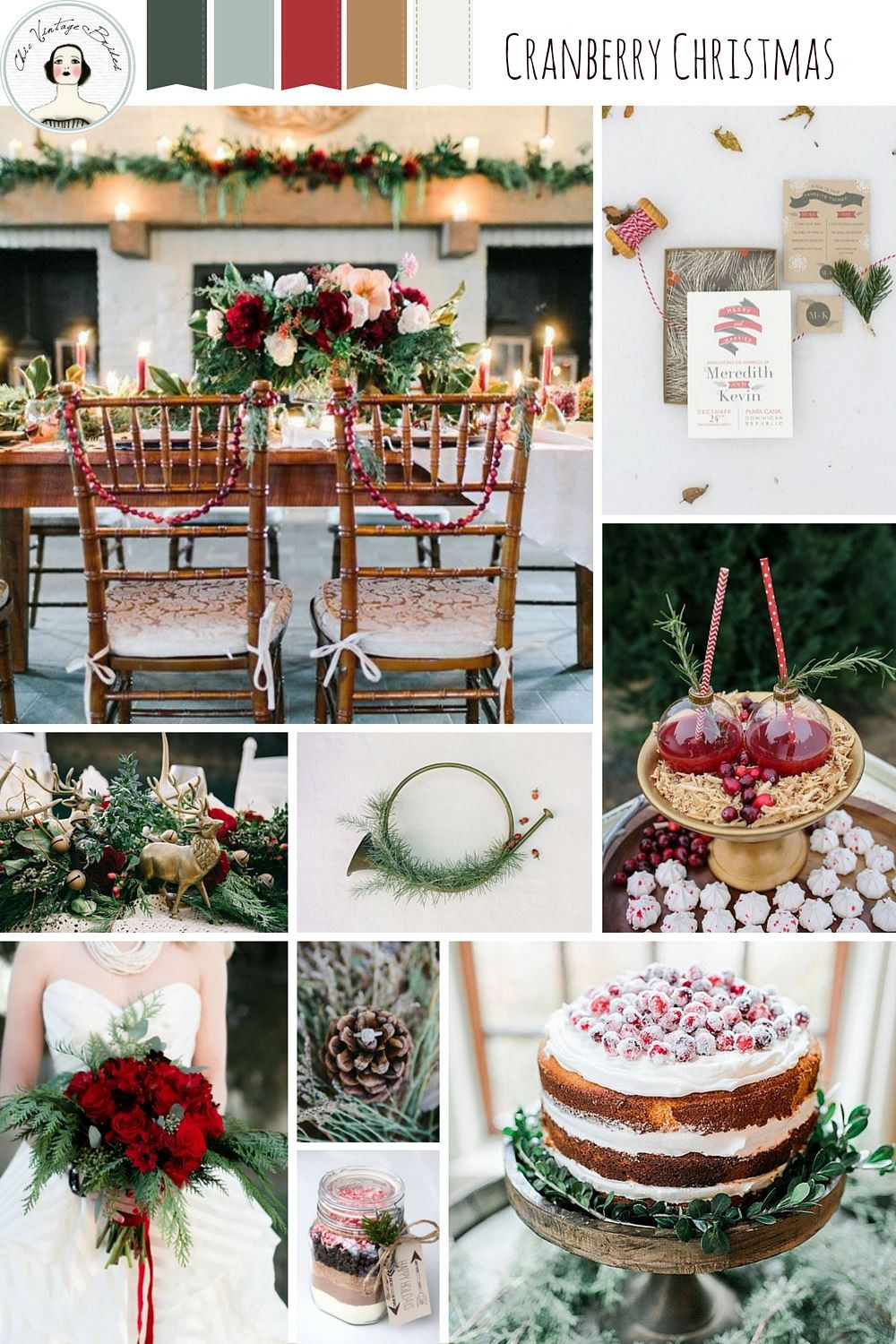 Christmas Wedding Colors
 Christmas Wedding Inspiration in a Traditional Colour