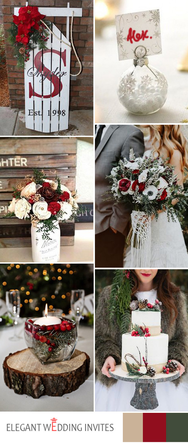 Christmas Wedding Colors
 Top 8 Fantastic Wedding Themes Trends For 2017