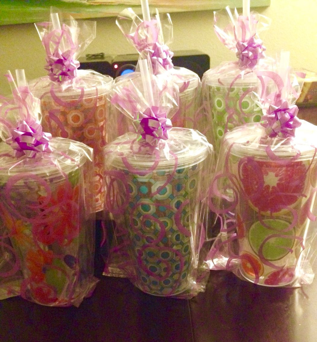 Coed Baby Shower Gift Ideas
 Co ed baby shower prizes Cups bags bows and plastic