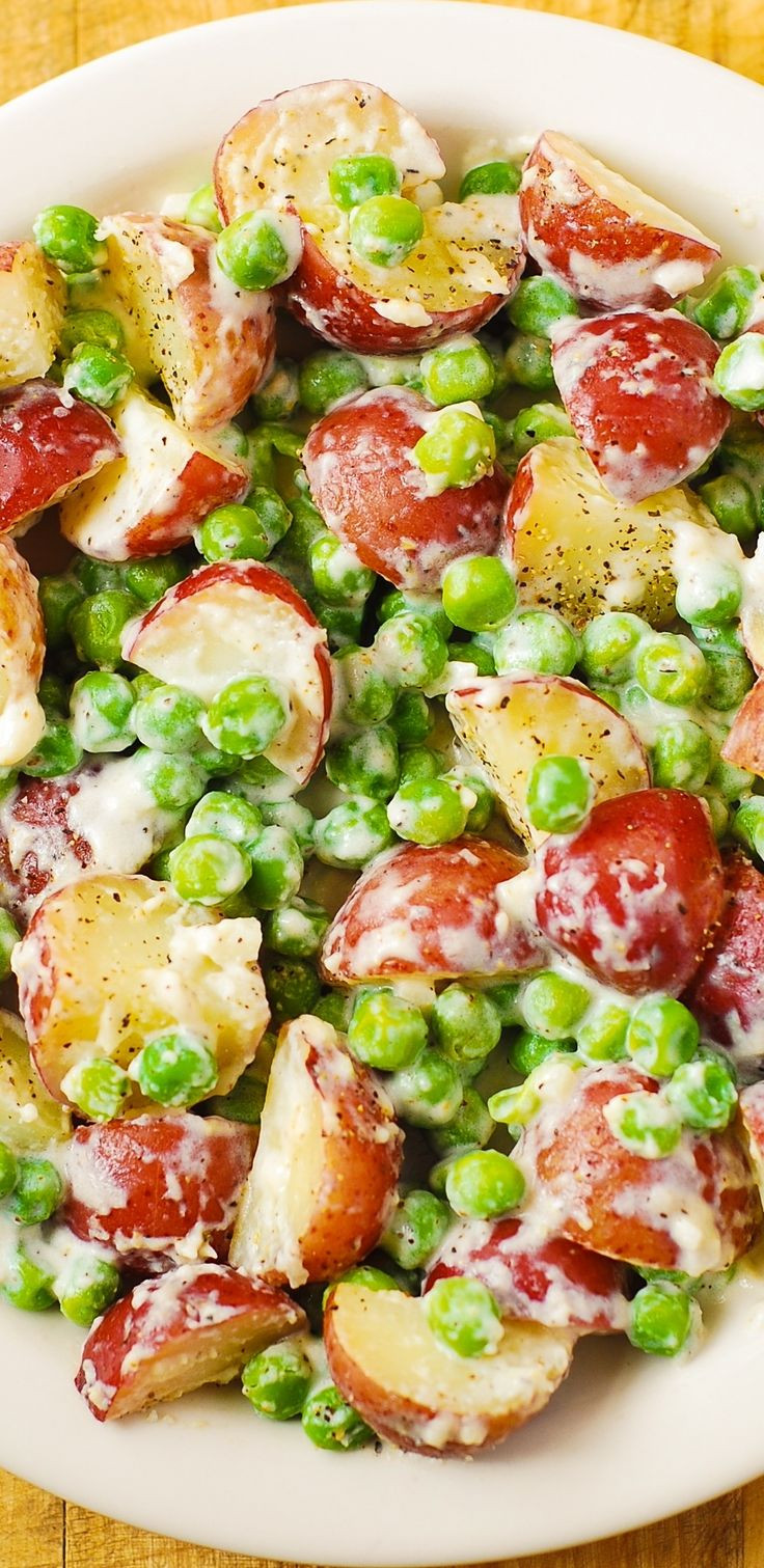 Cold Thanksgiving Side Dishes
 Creamy Parmesan Garlic Potatoes and Peas perfect as a