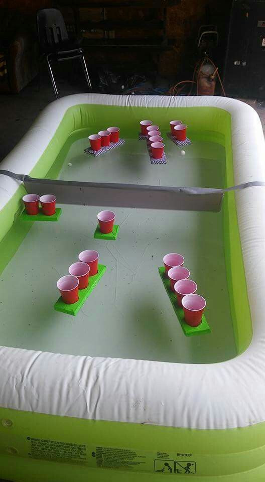 College Pool Party Ideas
 BATTLESHIP Beer pong pool baby