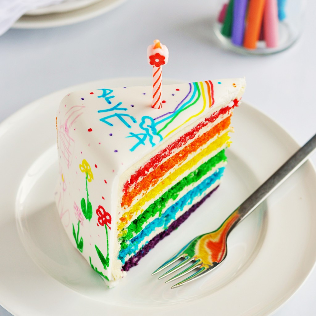 Colorful Birthday Cakes
 Making a Beautiful Rainbow Cake
