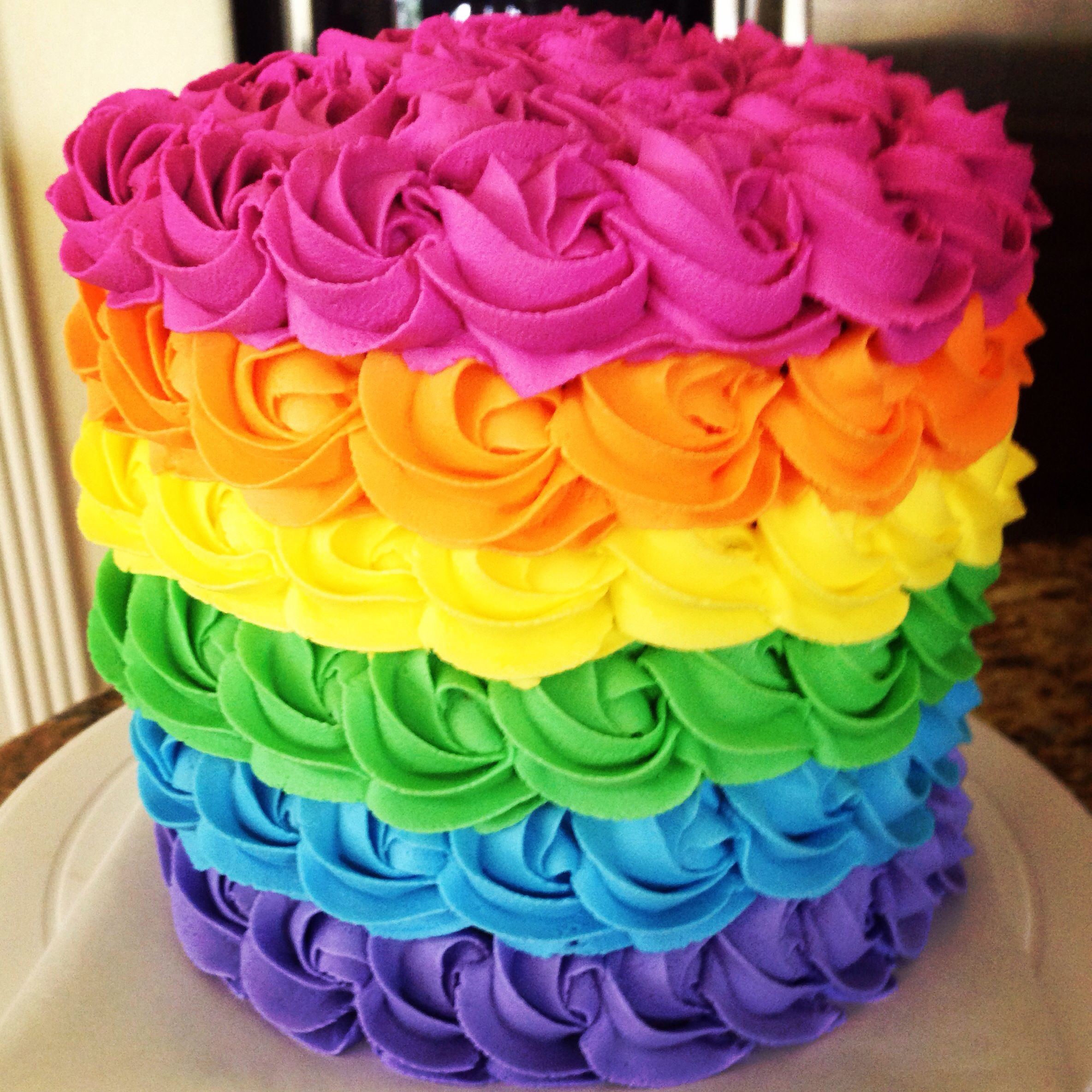 Colorful Birthday Cakes
 Rainbow cake 2 Stunning inside and out Moist almond