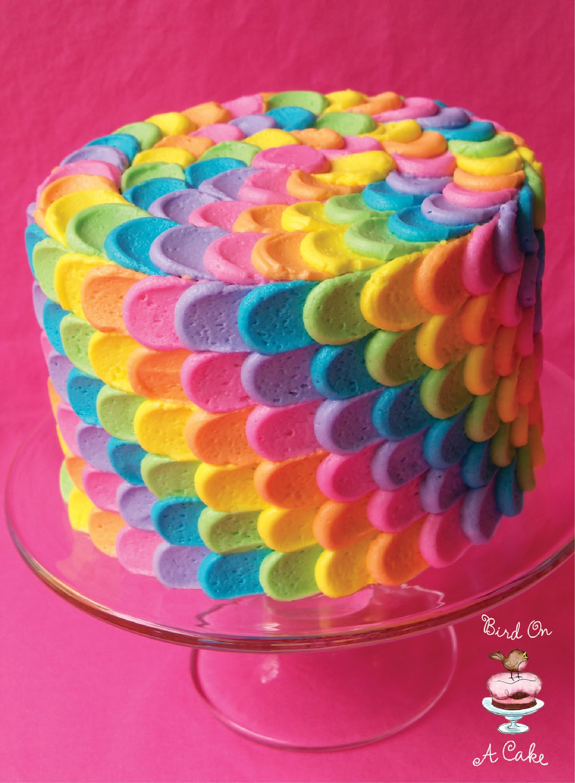 Colorful Birthday Cakes
 Bird A Cake Rainbow Petal Cake Virtual Baby Shower 