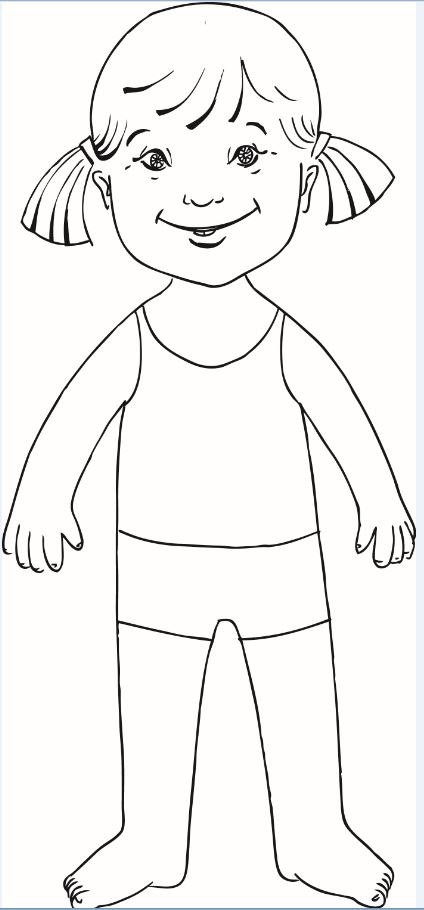 Coloring Book Pages For Toddlers
 Coloring pages Paper doll for kids with Down