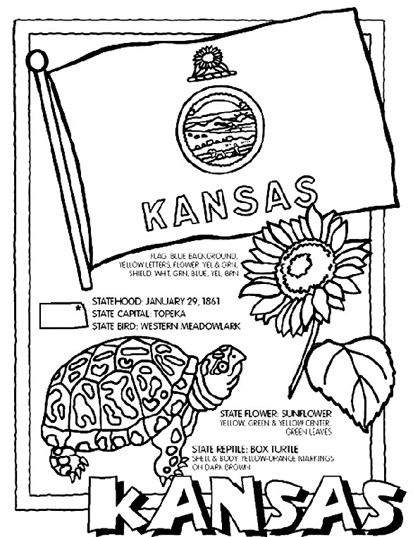 Coloring Books Printables
 Kansas Coloring Page