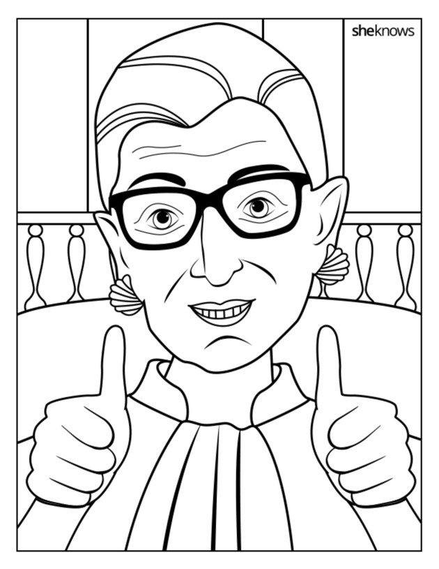 Coloring Books Printables
 Supremely Awesome A Free Printable Ruth Bader Ginsburg