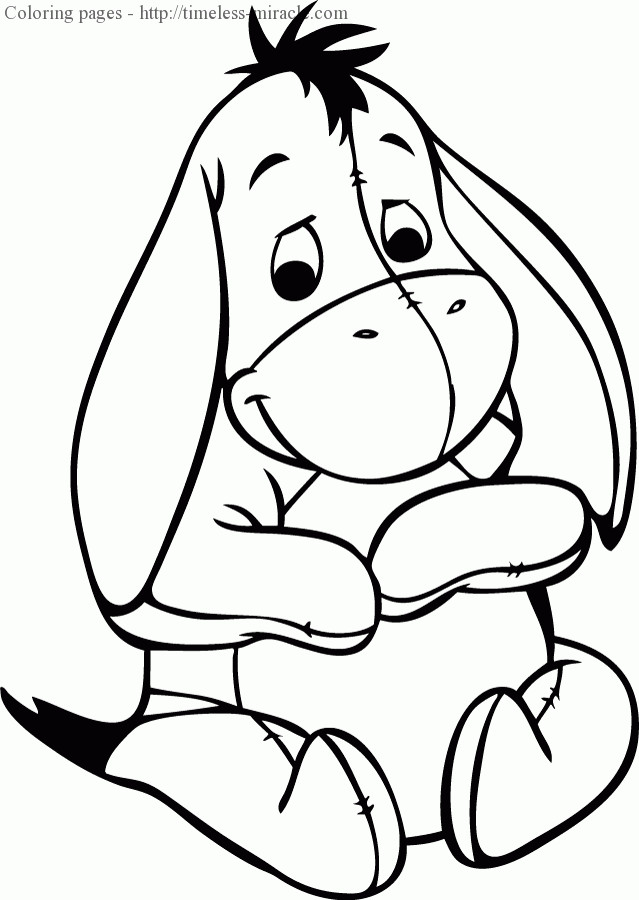 Coloring By Itself For Children
 Baby winnie the pooh coloring pages timeless miracle