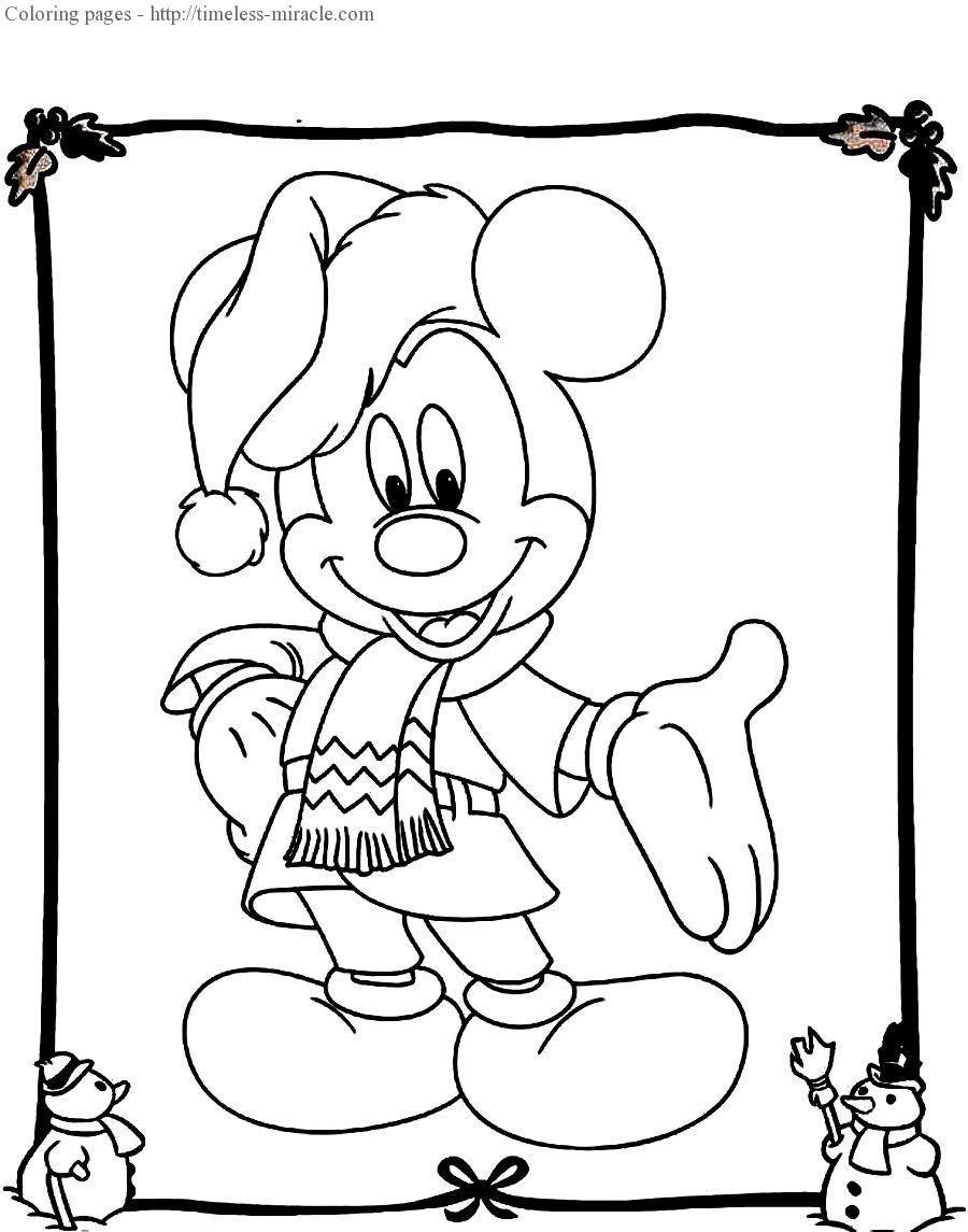 Coloring By Itself For Children
 Mickey mouse christmas coloring pages timeless miracle