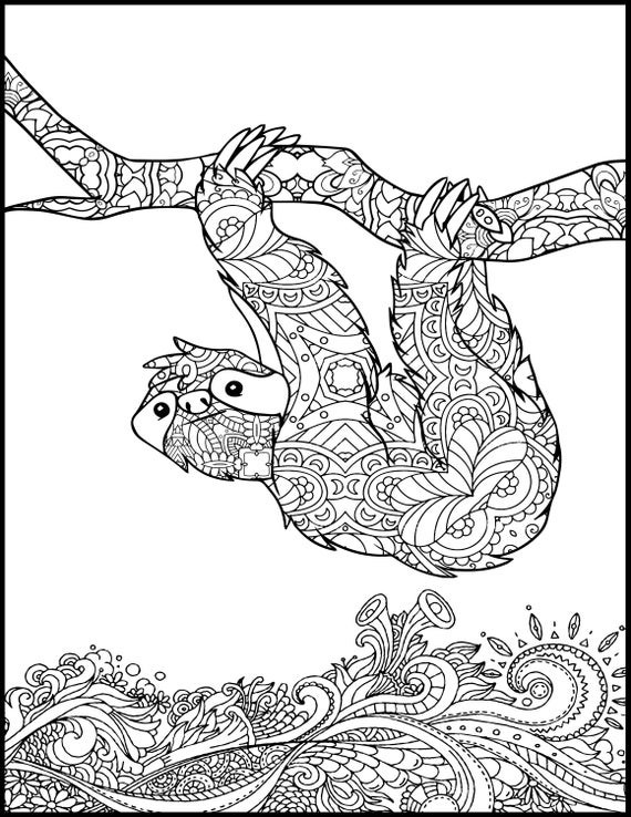 Coloring Pages For Adults Animals
 Printable Coloring Page Adult Coloring Page Animal
