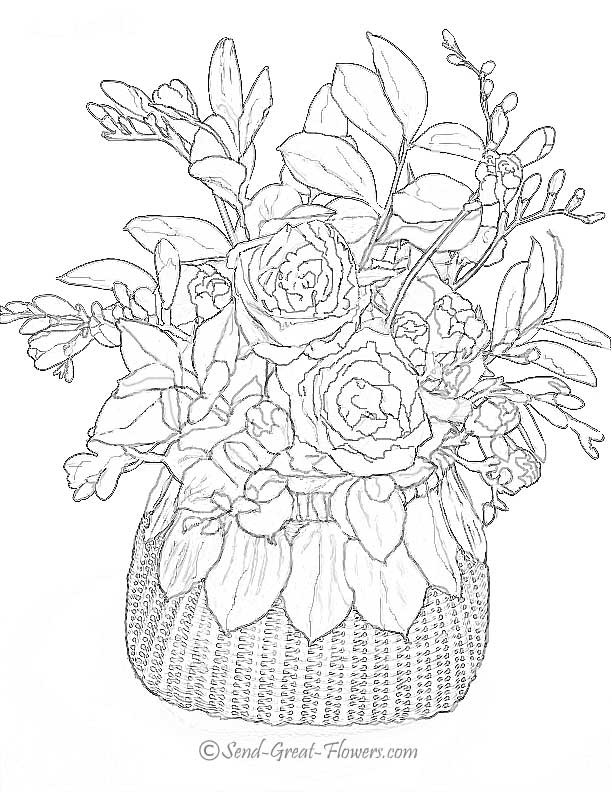 Coloring Pages For Adults Flowers
 Advanced Flower Coloring Pages Flower Coloring Page