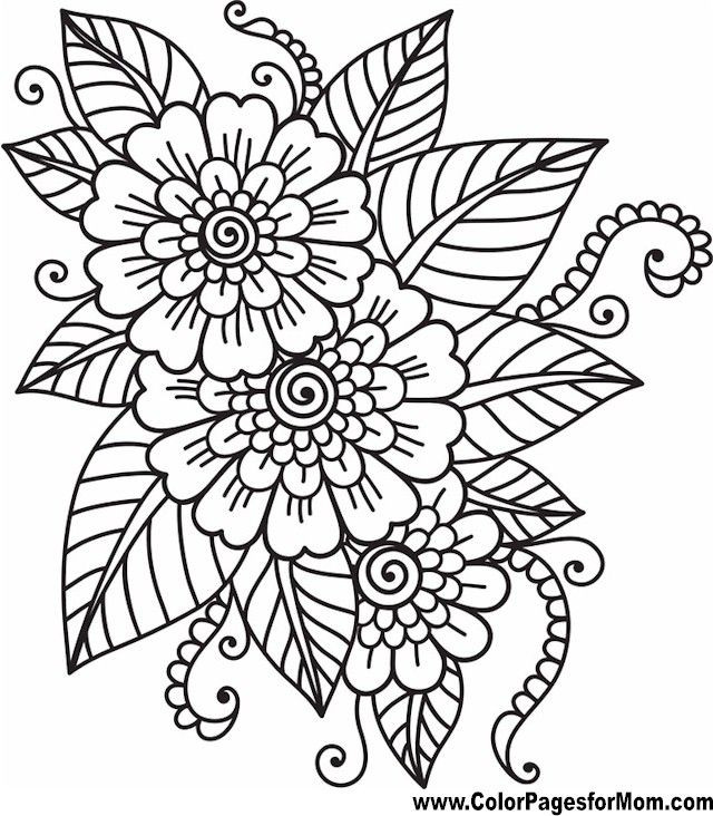 Coloring Pages For Adults Flowers
 Flower Coloring Page 41 …
