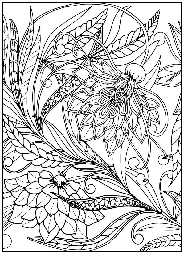 Coloring Pages For Adults Flowers
 Vintage Flower Coloring Pages on Behance